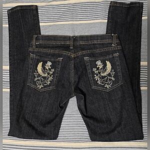Dolce & B Jeans Skinny Embroidery Design On Pockets Sz 7/8